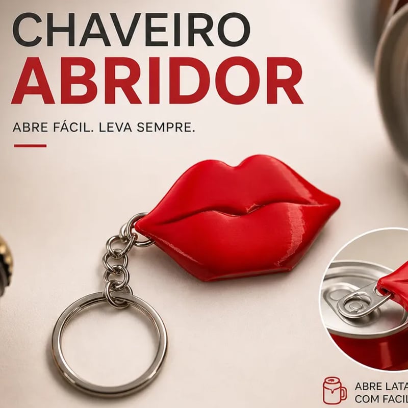 Abridor de lata beijo